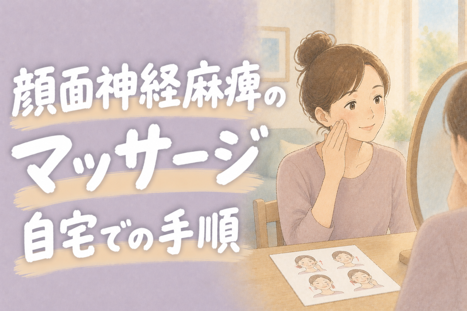 顔面神経麻痺のマッサージのやり方｜自宅での手順