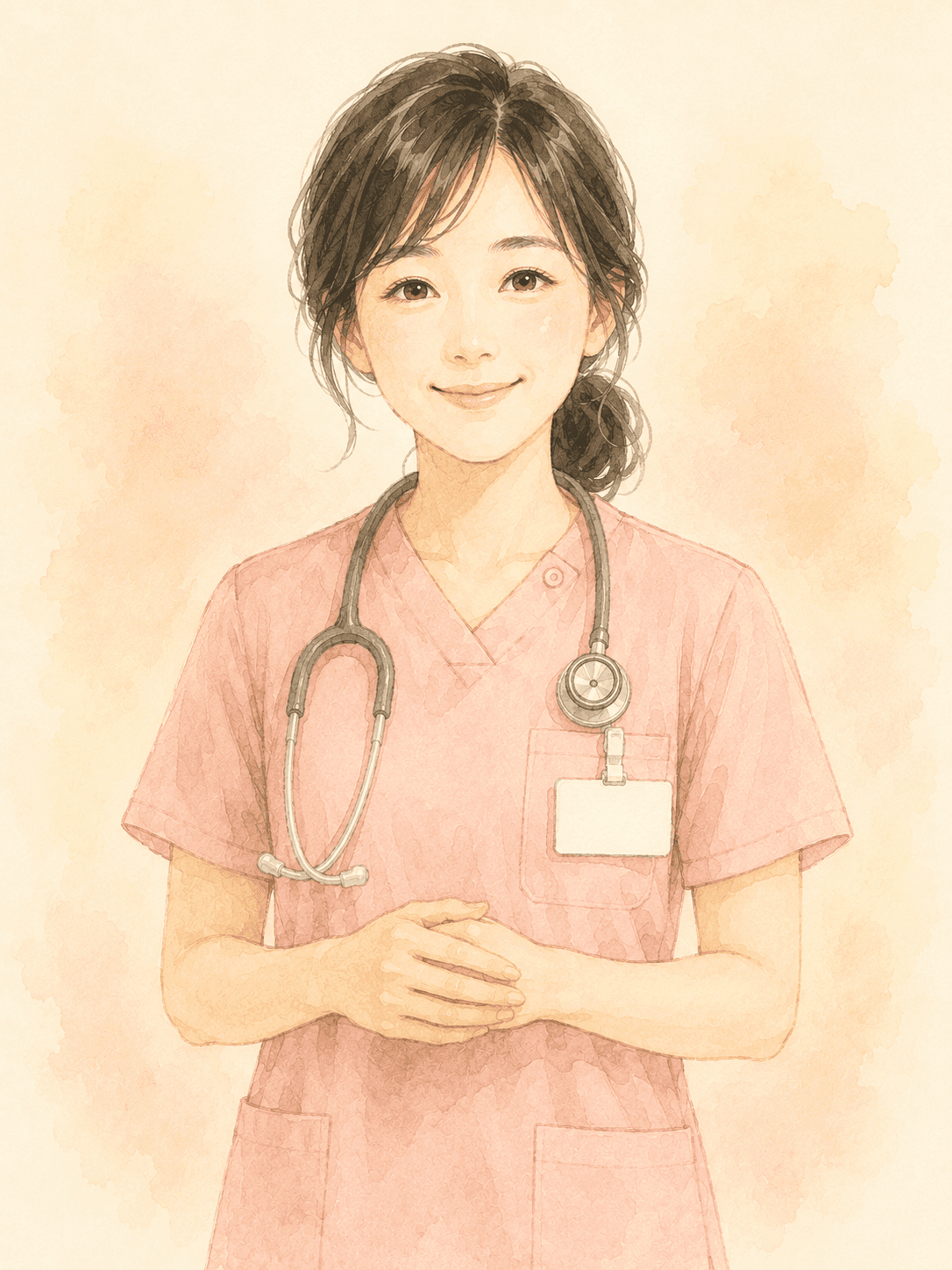 うめあかりが語りかけているイラスト