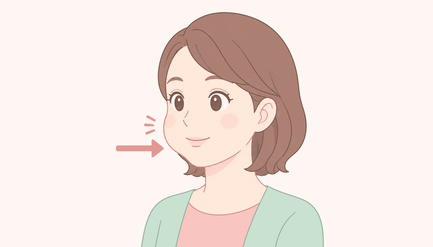 舌の左右抵抗運動 イラスト