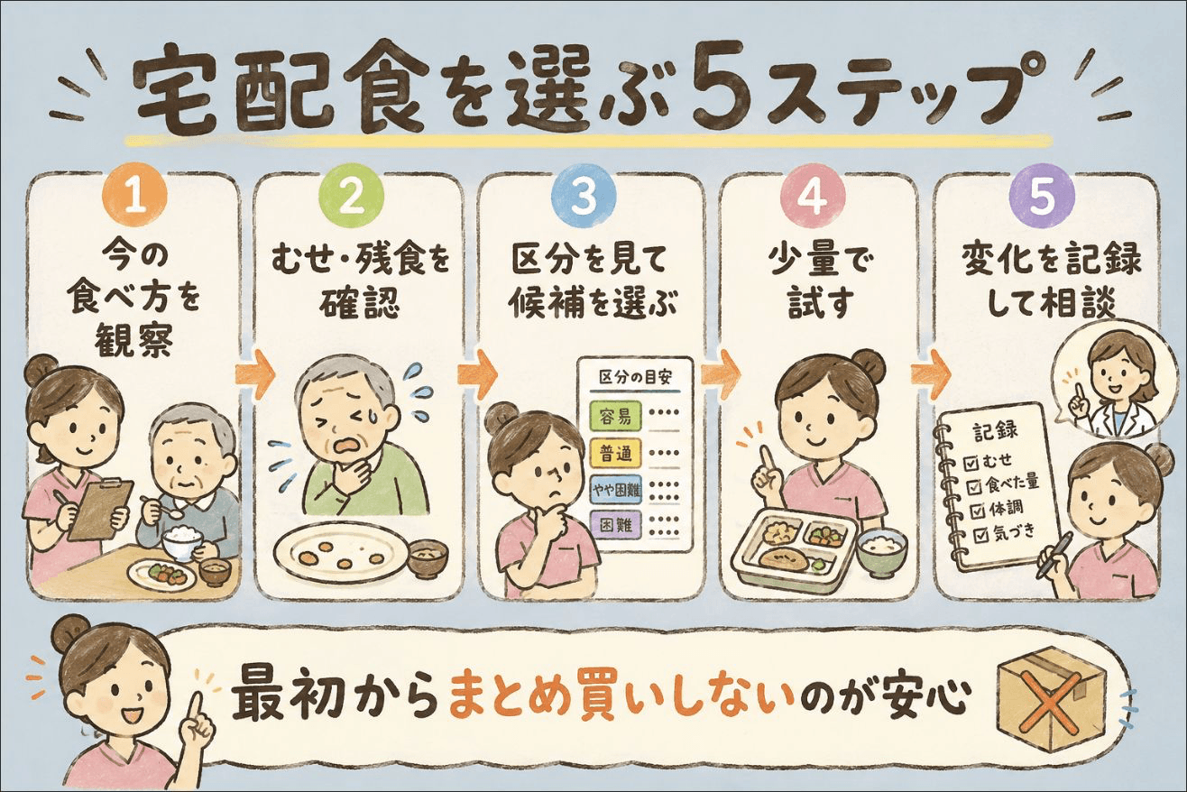 宅配食を選ぶ5ステップ